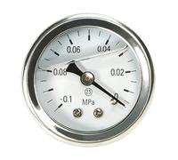 1 Pezzo Manometro per Aria, -0.1~0MPa, Quadrante 40mm, Filettatura PT1/8, Montaggio Centrale Posteriore, Custodia in Acciaio Inox per Sistemi Pneumatici di Compressore