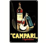 1 pezzo Marcello Nizzoli Laperitivo 1926 Vintage Targa Pubblicitaria in Metallo Segno Vintage Pubblicità Alcolica Liquore Italiano Italia Liquore Amaro Bottiglia Decorazione Parete Decorazione Artisti