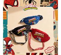 1 pezzo Marsupio con motivo di Spider-Man ufficialmente concesso in licenza Marvel, borsa a tracolla multifunzionale, borsa a tracolla casual per ragazzi, borsa petto leggera e regolabile, portamonete