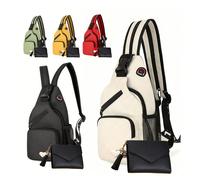 1 pezzo Marsupio di moda con portamonete, borsa da scuola per studenti, borsa a tracolla sportiva casual di grande capacità adatta a uomini e donne, può essere usata anche come zaino, uno zaino pratic