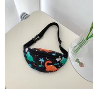 1 pezzo Marsupio in nylon con stampa di dinosauro e chiusura a cerniera, adatto per adolescenti FumettoPoliammide