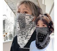 1 Pezzo Maschera da collo per la protezione UV estiva, design di velo sottile e traspirante per la guida, adatto per uso all'aperto, decorativo e blocca il sole Nero 1 pezzo,Bianco 1 pezzo,Vengono inv