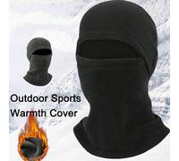 1 pezzo Maschera da sci invernale da esterno, copricollo in pile caldo, paravan del collo antivento nero,grigioTessuto