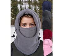 1 pezzo Maschera da sci per collo e viso completo, cappuccio in pile, balaclava per bambini, cappello da sci per ragazzi e ragazze 8-12Y,12-16YPoliestere
