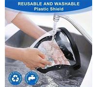 1 pezzo Maschera di plastica regolabile con sfiato e valvola di respirazione, schermo trasparente a copertura completa, cuscinetto in silicone confortevole, cinturino elastico, adatto per uso in cucin