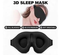 1 pezzo Maschera per dormire a forma di tazza 3D, unisex, maschera per gli occhi nera modellata concava che blocca la luce, oscuramento completo morbida e traspirante, senza pressione sugli occhi, mas