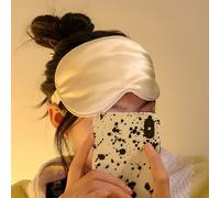 1 pezzo Maschera per gli occhi da donna per dormire, in tessuto simile alla seta, traspirante e confortevole, allevia la stanchezza per il pisolino e il sonno FumettoPoliestere