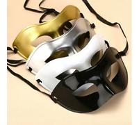 1 pezzo Maschera piatta da mago multicolore per feste in maschera, performance, adulti unisex, mezza maschera da principe Maschera d'argento,Maschera d'oro,Maschera nera,Maschera biancaABS