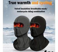 1 pezzo Maschera riscaldante per il viso da motociclista, balaclava per casco da motocicletta, scalda collo antivento per sci Tagli UnicaAcrilica
