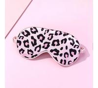 1 pezzo Mascherina da notte rosa in raso con stampa leopardata, liscia e setosa, comoda, aiuta a dormire bene Tagli UnicaMotivo strutturatoPoliestere