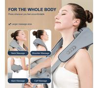 1 pezzo Massaggiatore elettrico ricaricabile Shiatsu per spalle e collo con 6 teste di massaggio realistiche, batteria ad alta capacità, adatto per casa, ufficio, viaggio, regalo per vacanze/San Valen