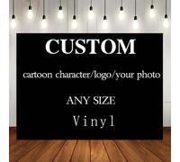 1 pezzo Materiale in vinile personalizzabile con vari motivi di sfondo come cartoni animati, anime, loghi, ritratti, foto e altro. Idea regalo ideale per la Festa della Mamma, la stagione della laurea