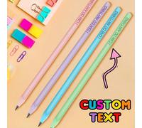 1 pezzo Matita personalizzata con nome, matita con testo personalizzato, regalo ideale per studenti delle scuole elementari, regalo per insegnanti per scrittura scolastica ed esami, regalo per il rito