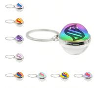 1 pezzo Mega Evolution Stone Poke Ball, Portachiavi a bifacciale in pietra del tempo da 20 mm - Giocattolo soffice, Giocattolo antistress, Giocattolo a punto, Giocattolo da viaggio, Giocattolo antistr