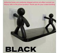 1 pezzo Mensola da parete in plastica moderna, motivo a figura umana, minimalista e alla moda, durevole, 25 cm, 3 opzioni di colore, adatta per la conservazione in cucina o in bagno, scaffalatura, org