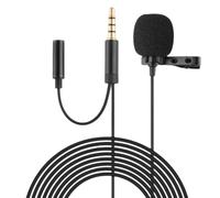 1 Pezzo Microfono da Bavero, 3 Metri Omnidirezionale Lavalier Microfono a Condensatore, Audio Cavi per la Registrazione Intervista/Videoconferenza/Podcast/Dizione Vocale/Telefono