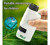 1 pezzo Microscopio portatile per bambini, giocattolo per esplorazione educativa scientifica con messa a fuoco regolabile, adatto per la ricerca ottica Tagli Unica,rosa,bluABS