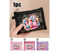 1 pezzo Mini borsa portatile in rete con stampa a bottiglia di pillole e motivo a croce, kit di pronto soccorso, custodia per medicinali per uso domestico e all'aperto, può essere utilizzata come orga