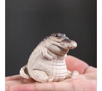 1 pezzo Mini Figurina di Coccodrillo da Compagnia, Decorazione Personalizzata di Stile, Accessorio per Set da Tè Cerimonia del Tè Fatto a Mano, Decorazione per Tavolo da Tè, Miglior Regalo per Complea