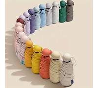 1 pezzo Mini Ombrello Compatto a 5 Pieghe, Ombrello Parasole, Ombrello con Protezione UV, Ombrello Pieghevole, Ombrello Portatile - Mini Ombrello Compatto con 6 Stecche, Impermeabile, Portatile, Legge