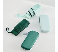 1 pezzo Mini ombrello portatile con protezione UV e da pioggia, ombrello pieghevole con custodia, adatto per scuola, ufficio, casa, viaggi, regalo di San Valentino a forma di cuore per ragazzi [Access