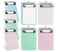 1 Pezzo Mini Portablocco, disponibile in vari colori, realizzato in plastica resistente, con tasca delle dimensioni di un blocco note, adatto per prendere appunti, 4.7 x 7 pollici - adatto per carta f