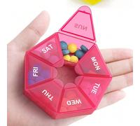 1 pezzo Mini scatola portatile per la consegna di medicinali 7 giorni, , Essenziali per le vacanze, Essenziali per i viaggi, Leggera, Durevole, Elegante, Per la casa, Per l'esterno nero,Bianco,rosa,gi