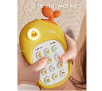 1 pezzo Mini telefono giocattolo carino per bambini, giocattolo sensoriale per l'apprendimento per neonati maschi e femmine, con effetti sonori e luminosi multipli, giocattolo da dentizione, regalo pe