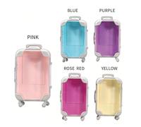 1 pezzo Mini Valigia - Trolley in ABS colorato e durevole, adatto per adolescenti e per l'organizzazione di oggetti - Casa delle bambole - Perfetto per viaggi, feste e piccoli oggetti (disponibile in 