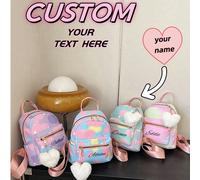 1 pezzo Mini zaino di moda per il ritorno a scuola, carino e multifunzionale, in materiale nylon durevole con cinturino regolabile. Personalizzabile con nome, lettere, numeri fortunati, ecc. Adatto pe