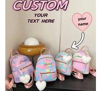 1 pezzo Mini zaino di moda per il ritorno a scuola, carino e multifunzionale, in materiale nylon durevole con cinturino regolabile. Personalizzabile con nome, lettere, numeri fortunati, ecc. Adatto pe