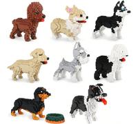 1 pezzo Modello in blocchi da costruzione 3D di un cane: Bassotto, Husky, Schnauzer, Chow Chow, Bulldog, Barboncino, Golden Retriever, Dobermann, Cairn Terrier, Labrador Nero, West Highland White Terr