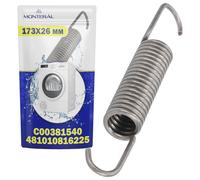 1 Pezzo Molla per Tamburo Lavatrice con Codice Originale C00381540 C00375027 per Indesit 481010816225 481010730044 per Whirlpool - Garanzia 10 Anni - MONTERAL