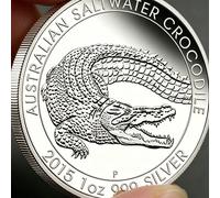 1 pezzo Moneta replica non magnetica di coccodrillo australiano Elizabeth, moneta commemorativa ornamentale, regalo divertente, scelta ispiratrice Tagli UnicaLega di ferro