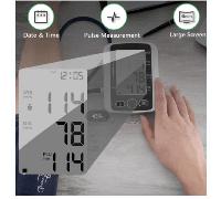 1 pezzo Monitor per la pressione sanguigna da braccio, monitor digitale LCD per la pressione sanguigna alta per uso domestico, strumento per la misurazione del battito cardiaco, sfigmomanometro automa