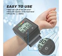 1 pezzo Monitor pressione sanguigna smart da polso (batterie non incluse), modalità memoria per due utenti, risposta rapida a un tocco, display extra large, dispositivo medico e sanitario essenziale p