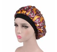 1 pezzo morbido cappello da notte for dormire donna fascia elastica larga moda copertura for la perdita dei capelli avvolgere la testa cofano in raso cappelli di bellezza cura (Color : E, Size : Fre