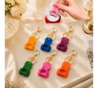 1 pezzo/Multi-Pezzi Apribottiglie per Lattine Unisex Portatile Ciondolo Portachiavi Semplice Facile da Aprire Apribottiglie Pratico Ciondolo per Borsa Viola,rosa,blu,verde,colore arancione,6 pezzi,gia