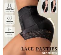 1 pezzo Mutandine Modellanti in Vita Alta Senza Cuciture, Intimo Donna Contenitivo in Pizzo con Controllo Addominale, Modella la Vita e il Fondoschiena L,M,S,XL,XXLColore unicoTessuto in maglia