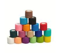 1 pezzo Nastro elastico autoadesivo colorato per sport, adatto per supporto di ginocchio, dito, caviglia, palmo, spalla, 2,5 cm/177,17 pollici Bianco,nero,marrone,rosso,verde,colore arancione,Nuovi fa