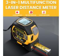 1 Pezzo Nastro Metro Laser 3 In 1 Metro Digitale A Nastro Ad Alta Precisione, Telémetro Laser, Metro A Nastro In Acciaio Laser da 40 m,Laser che va 60m,Laser che va 80m,Laser da 100 m,Misuratore laser