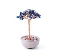 1 pezzo naturale lapislazzuli cristallo albero fatto a mano filo vita piccola ciotola base Reiki guarigione Feng Shui minerale esemplare ornamento da tavolo