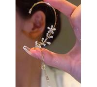 1 Pezzo New Leaf Farfalla Orecchini A Clip per Le Donne Senza Piercing Sparkling Zircon Crystal Ear Cuffs Ear Clips Gioielli Popolari