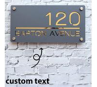 1 pezzo Numero civico personalizzato, moderno numero civico in acrilico a doppio strato con incisione 3D personalizzabile, cartello stradale per indirizzo esterno, materiale durevole, design elegante,