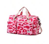 1 pezzo Nuova borsa da viaggio con grande capacità, borsa bagaglio per brevi viaggi, borsa casual da donna con stampa leopardata per fitness/sport, borsa da maternità per ospedale, borsa per vacanze, 