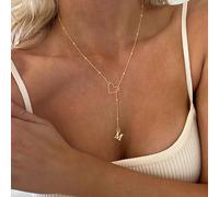 1 pezzo Nuova collana con pendente a forma di cuore con iniziale in acciaio inossidabile, classica, per donne, regalo di San Valentino L,M,S,H,A,T,O,B,C,D,E,F,G,I,J,K,N,P,R,V,W,Y,ZAcciaio inossidabile