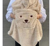 1 pezzo Nuova copertina antivento per neonati, dimensione migliorata, colore caffè, copertina antivento per passeggino rinforzata, mantello caldo e portatile, coperta multifunzionale 3-in-1 pieghevole