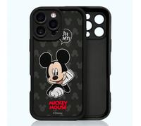 1 pezzo Nuova custodia per telefono in bambù ad alta resistenza, con motivo autorizzato di Topolino Disney, design unico, cover protettiva spessa compatibile con Apple iPhone 17 ProMax/Air, 16, 11/12/