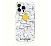 1 pezzo Nuova custodia protettiva creativa e unica per iPhone 17 ProMax/Air, 16, 11/12/13/14 Plus/XR/7/8 Plus/15 ProMax, con motivo a rilievo di Winnie the Pooh in un giorno di pioggia, in acrilico tr