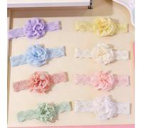 1 pezzo Nuova fascia per capelli per neonati con bordo in pizzo, primavera/estate, accessorio per capelli per neonati con fiore in pizzo 3D, carino e dolce, adatto per uso quotidiano, fotografia, atti